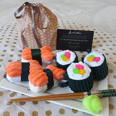 porte-clés mini-sushi